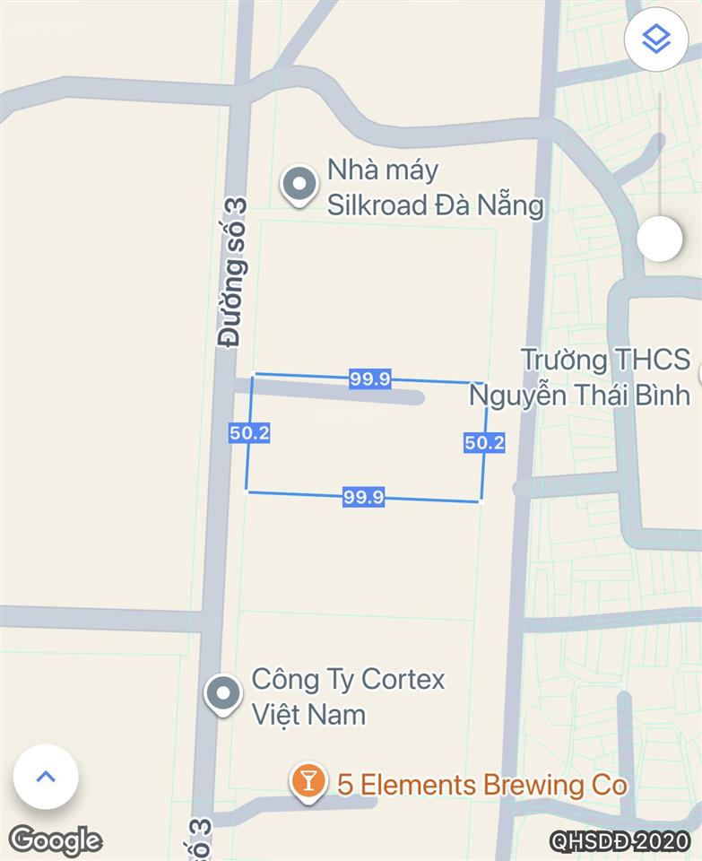 Đất khu công nghiệp, đường số 3, liên chiểu, đà nẵng. dt 5.000m2 (50x100m)