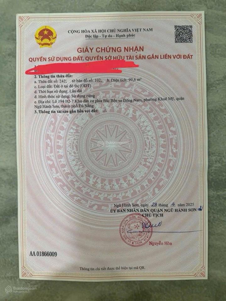 Cặp đất đường minh mạng, gần bãi tắm sơn thủy, dt 200m2 ngang 10m2 hướng tây nam, đường 33m
