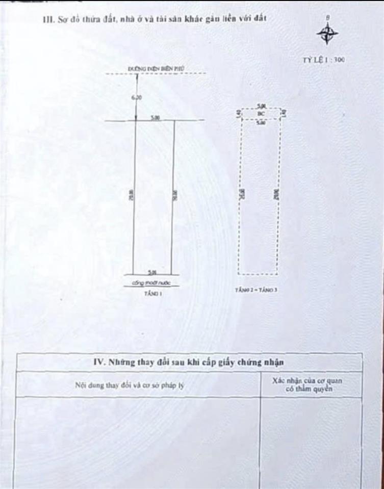 Nhà 3 tầng đường điện biên phủ, s= 100m2 (5x20) hướng tây bắc, giá 18 tỷ tl