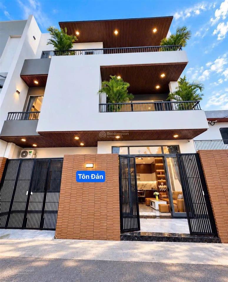 Nhà 3 tầng 2 mặt kiệt oto tôn đản. kiệt 4m thông, oto chạy, đậu đỗ  dt 90m2 ngang 9m5