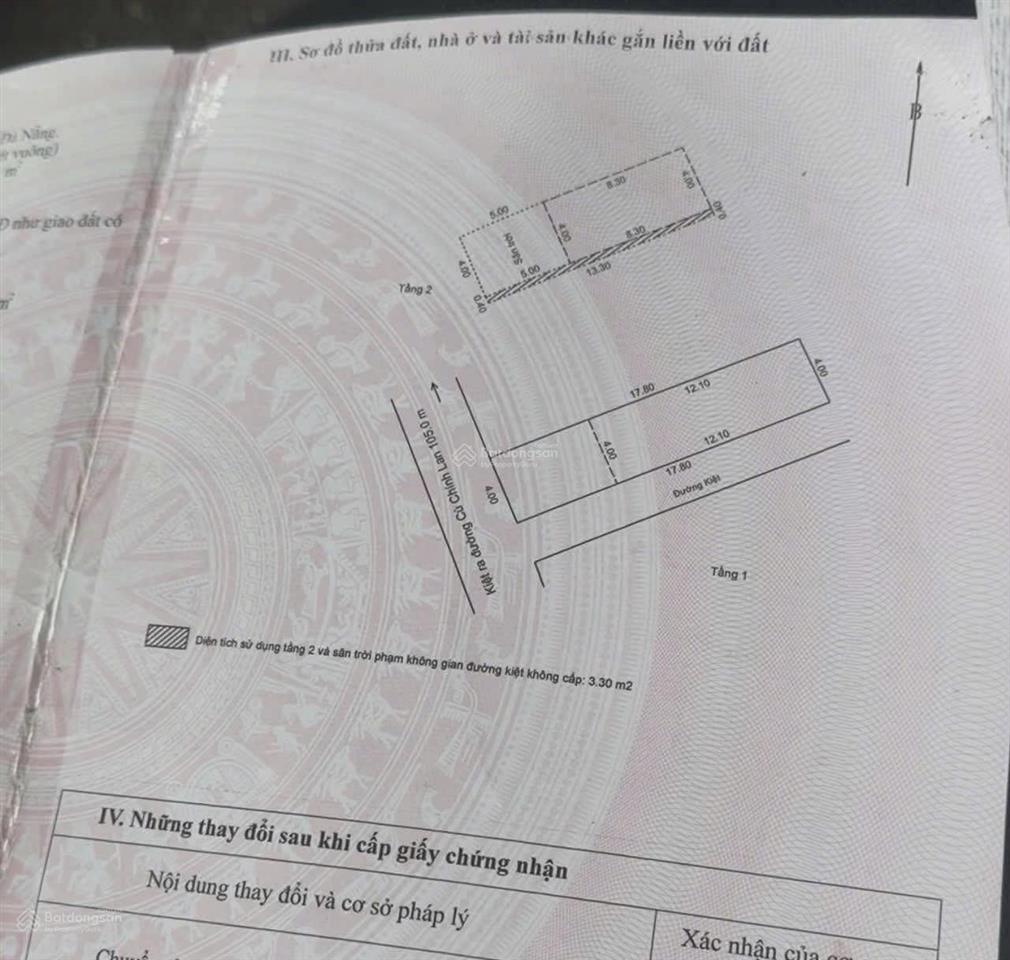 Nhà 2 tầng 2 mặt kiệt oto cù chính lan, thanh khê  dt 72m2 ngang 4m, hướng tây nam