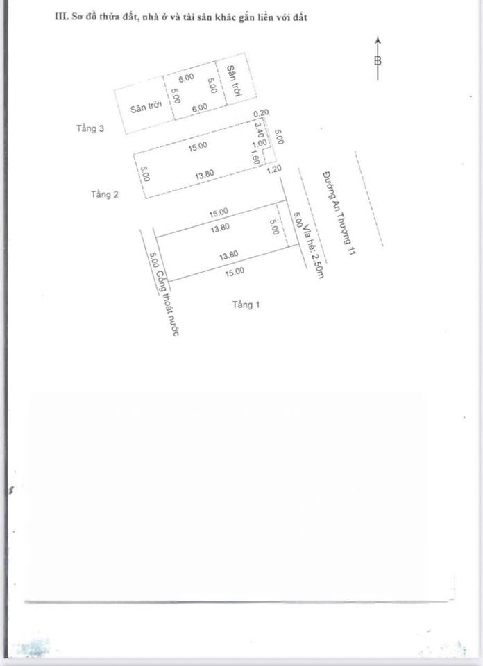 Nhà 3 tầng đường an thượng 11. dt 75m2 ngang 5m  nhà 4 phòng ngủ, hiện đang cho thuê