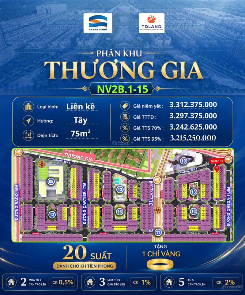 Chỉ hơn 3 tỷ đóng trong vòng 1 năm sở hữu ngay lô liền kề thương gia ngay aeon hải dương cũ