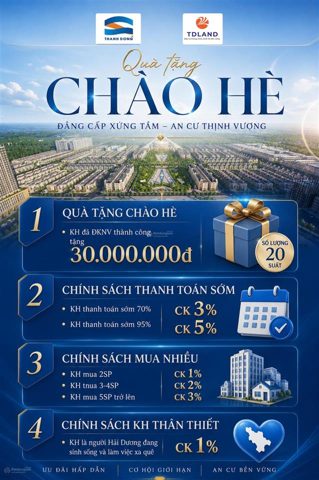 Chỉ hơn 3 tỷ đóng trong vòng 1 năm sở hữu ngay lô liền kề thương gia ngay aeon hải dương cũ