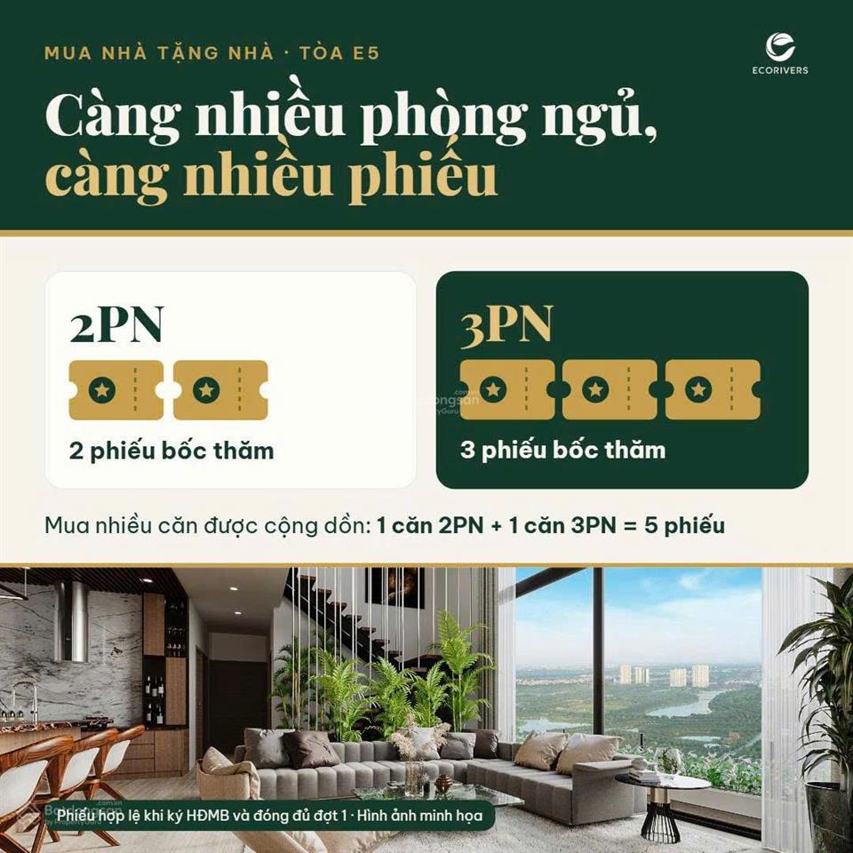 Mua nhà có cơ hội được bốc thăm trúng căn hộ, chiết khấu lên tới 11% ở trung tầng ecoriverside