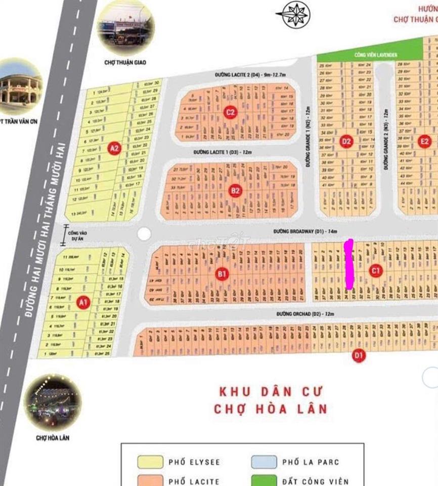 CC cho thuê đất Lộc Phát Residence mặt tiền trục D1