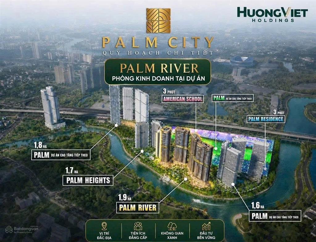 Palm river mở bán đợt đầu, 2pn giá 12,4 tỷ khu căn hộ cao cấp compound 3 mặt sông hiếm có quận 2