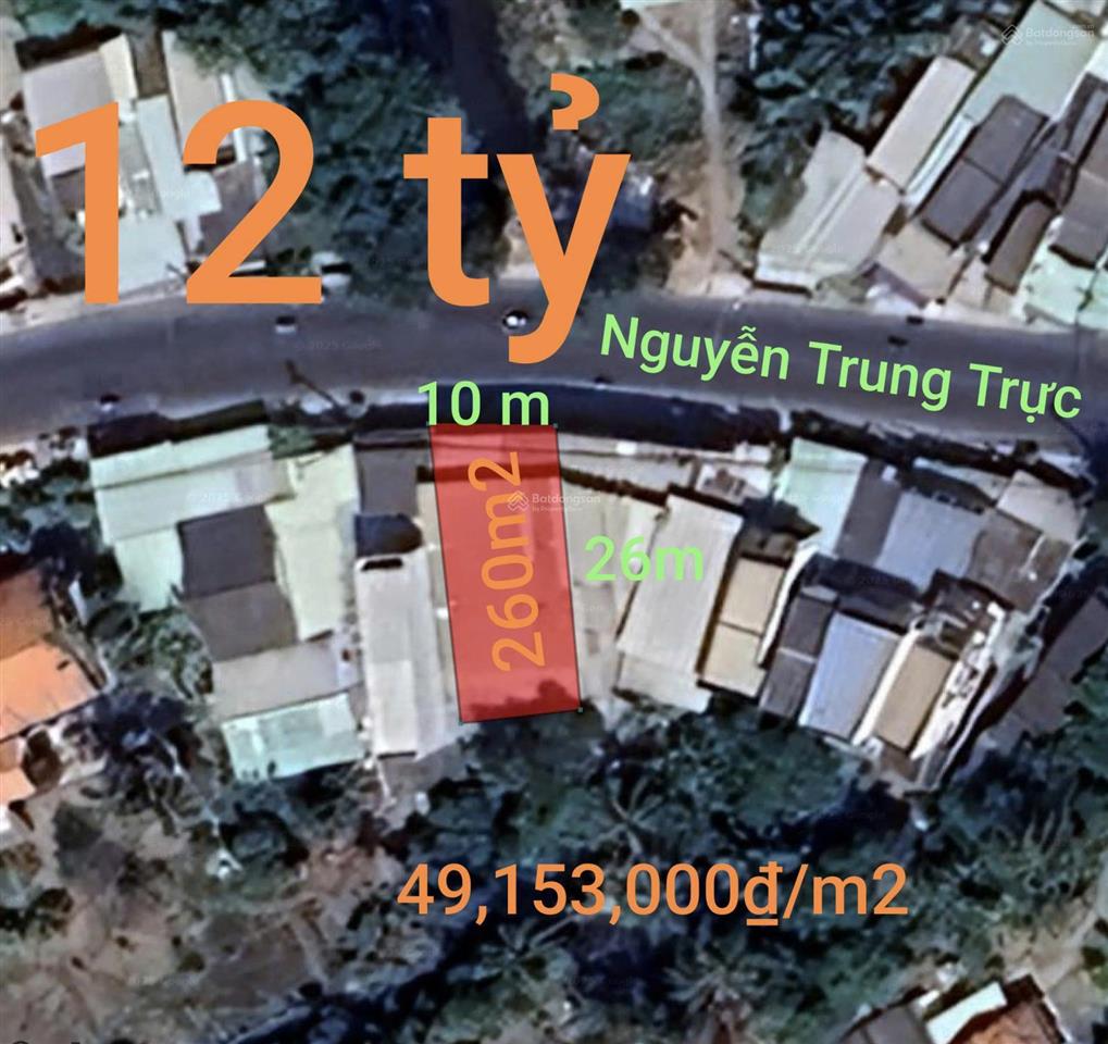 Bán đất thổ cư mặt tiền nguyễn trung trực giá 12 tỷ