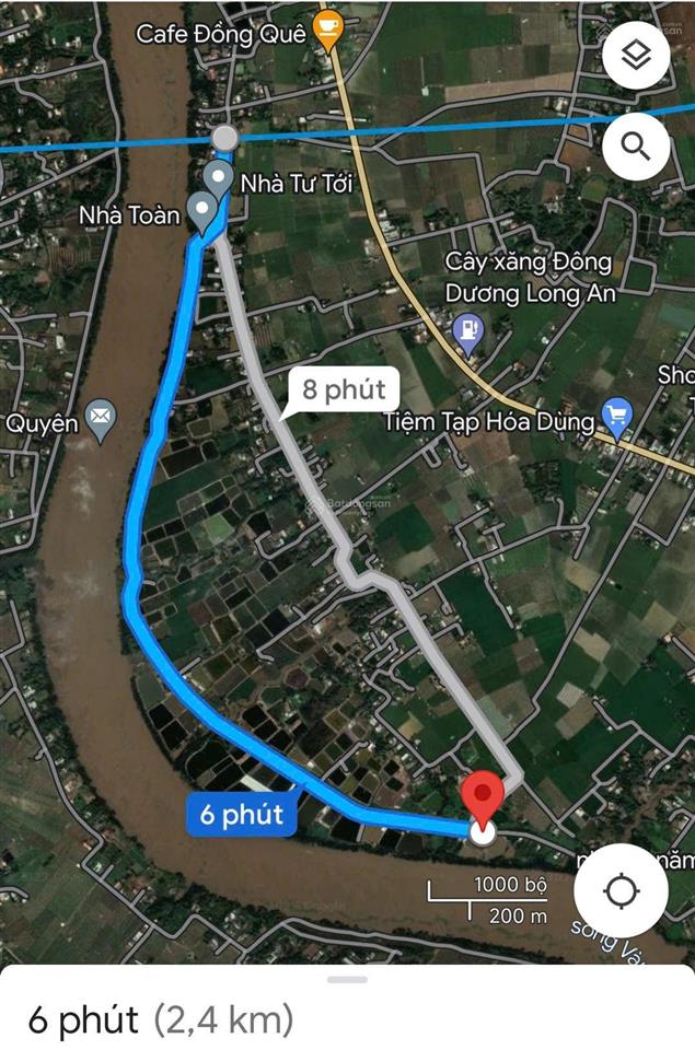 Bán lô đất thổ làm bãi cát mặt tiền đê bao giá 6,5 tỷ