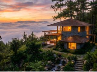 Làng oa  vị trí nghỉ dưỡng giữa tầng mây 1.500m2, nơi mây chạm vào hiện nhà mỗi sớm