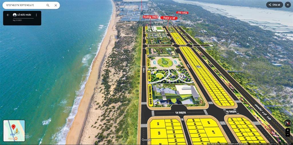 Chính chủ cần bán đất nền sổ đỏ biển kdc xuân hải, phú yên