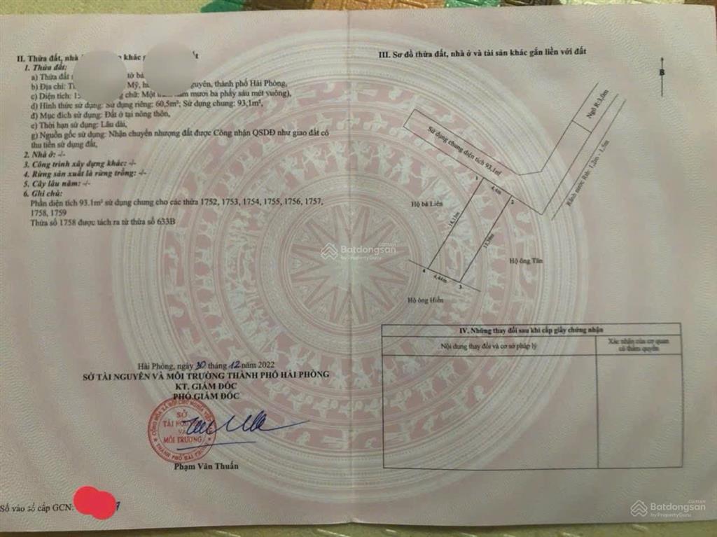 Bán đất tại xã kênh giang, hải phòng, giá thỏa thuận, 60.5m2, view đẹp, giá tốt