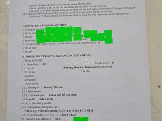 CHÍNH CHỦ CẦN TIỀN BÁN GẤP LÔ ĐẤT ĐƯỜNG TX 22 HẺM XE HƠI