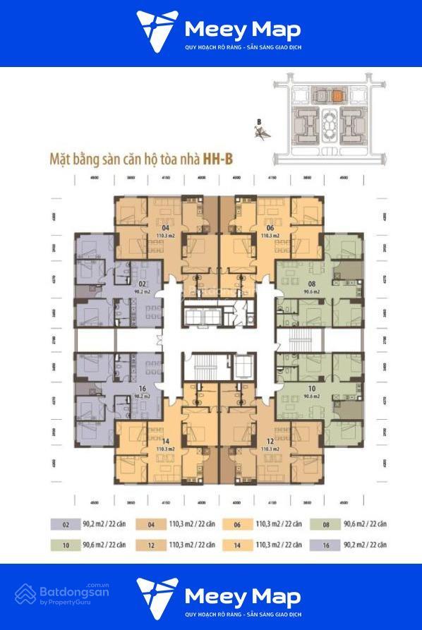Bán căn hộ 3 phòng ngủ chung cư tân tây đô, diện tích 90,2m, sẵn sổ đỏ