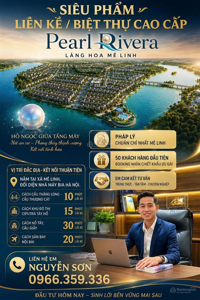 Chính thức nhận booking pearl rivera làng hoa mê linh giá đợt 1 siêu ưu đãi quà tặng khủng