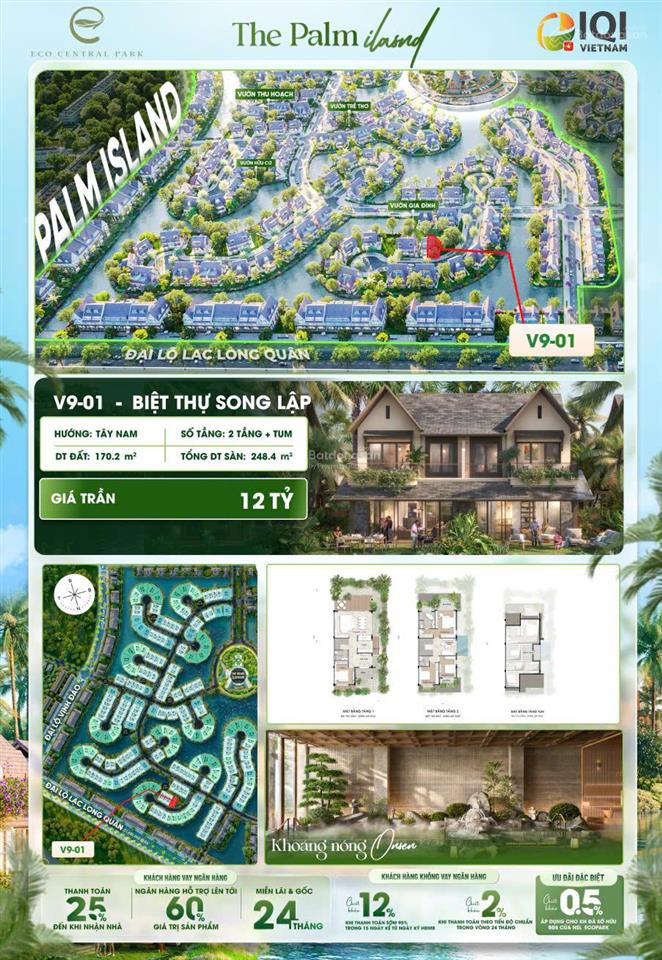 The palm island  đảo cọ một căn song lập góc giá cực tốt  vị trí quá đẹp