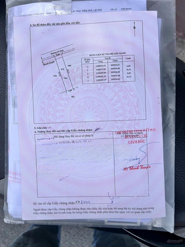 Lô đất 125m2 thổ cư 115m2 giá 2.35 tỷ