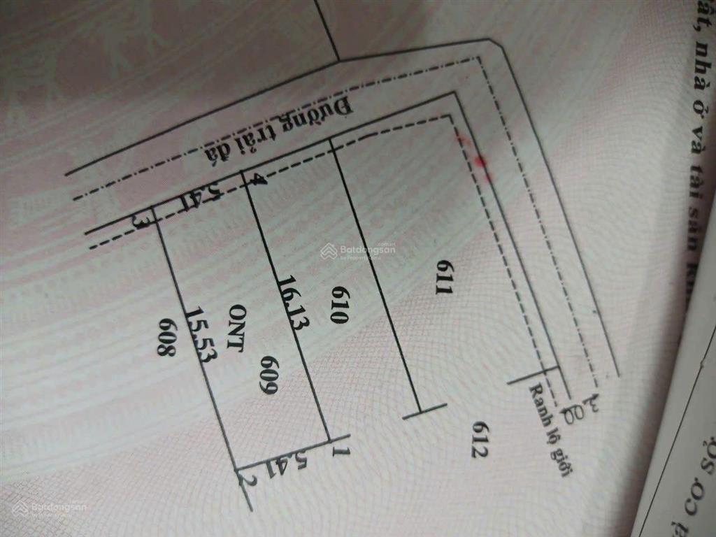 Lô đất sổ riêng 1,53 tỷ 80m2 thổ cư