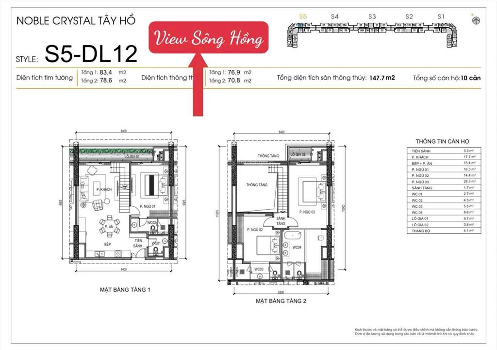 Duy nhất 1 căn duplex view trọn sông hồng, cầu nhật tân giá đợt đầu noble tây hồ tầng đẹp