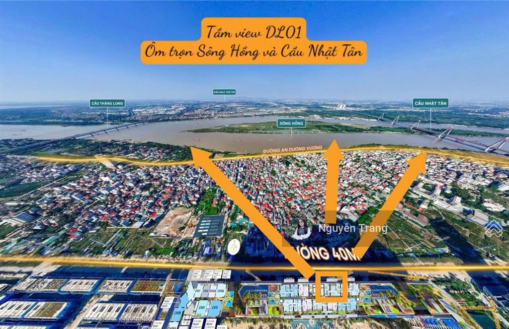 Duy nhất 1 căn duplex 4pn 227m2 view trọn sông hồng, cầu nhật tân giá đợt đầu noble tây hồ