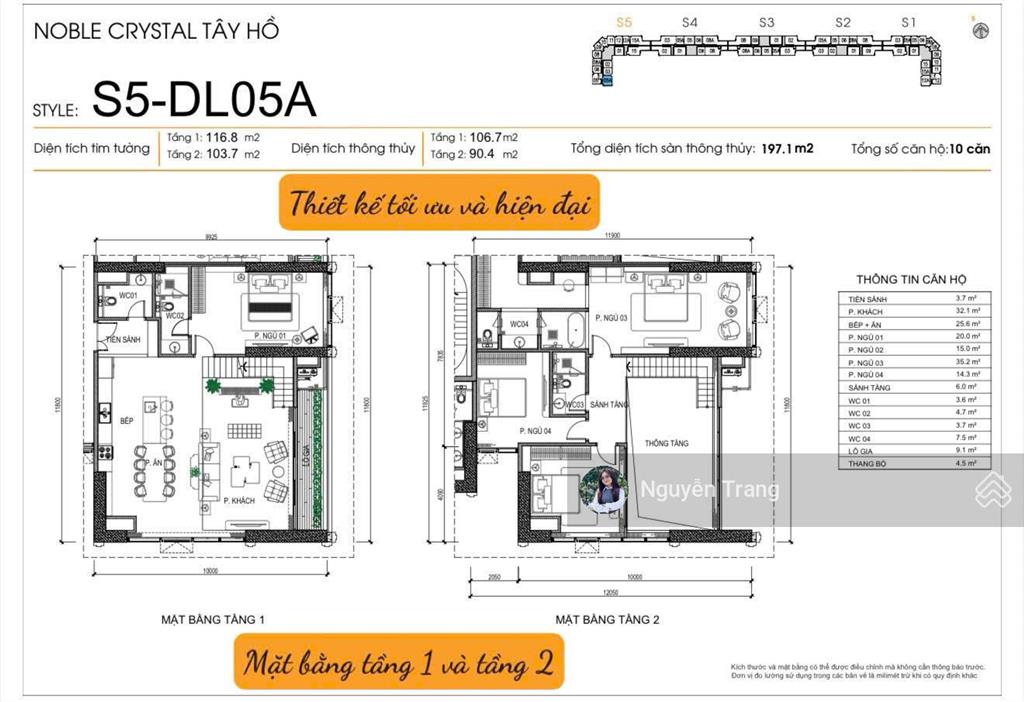 Suất nội bộ quỹ ẩn căn góc duplex 4pn noble crystal tây hồ, vị trí view đẹp giá tốt nhất hiện nay
