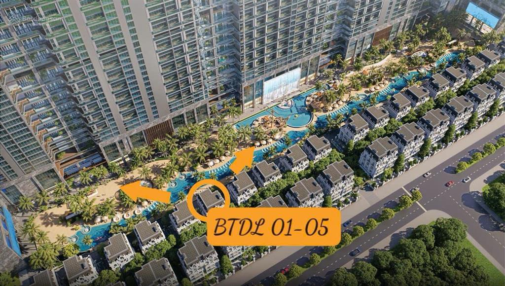 Căn dinh thự 246m2 mặt tiền 16m hướng ra biển hồ có bể bơi riêng,  0904 859 ***