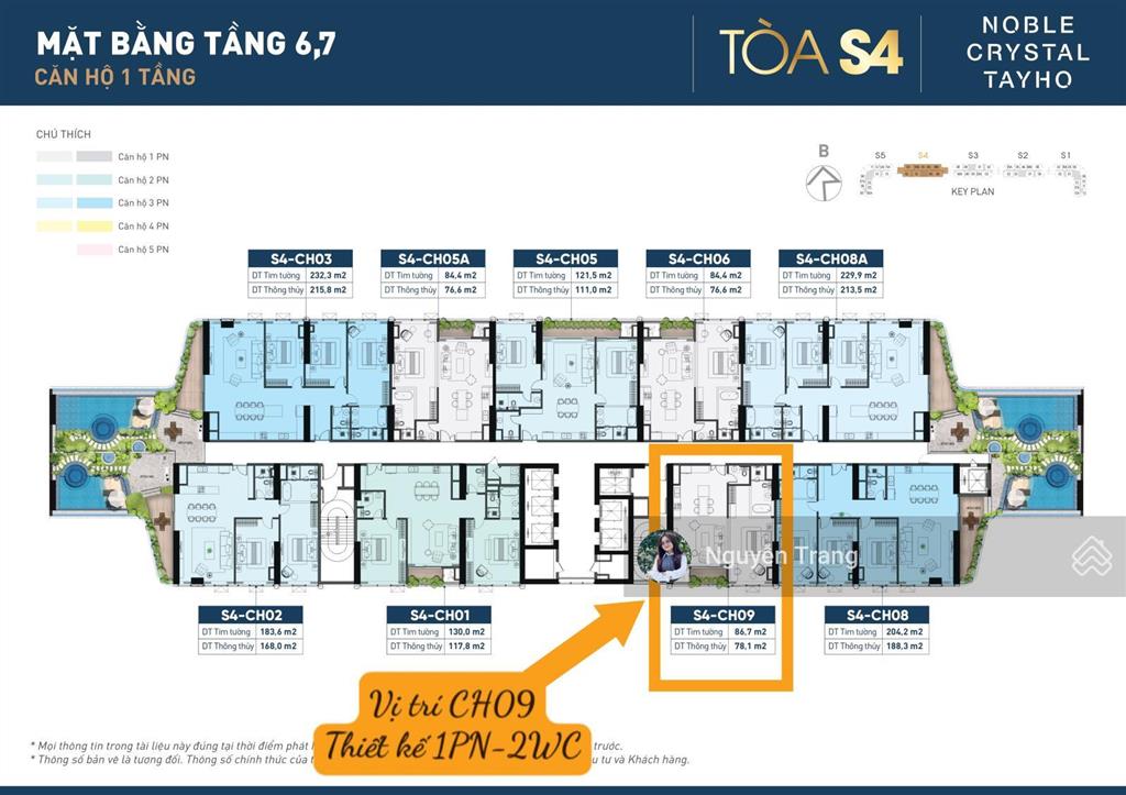 Duy nhất 1 căn 1pn đẹp nhất dự án 78,1m2 view chính diện biển hồ, cảnh quan noble tây hồ giá rẻ