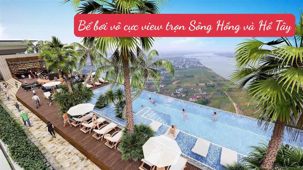 Duy nhất 1 căn duplex view trọn sông hồng, cầu nhật tân giá đợt đầu noble tây hồ tầng đẹp