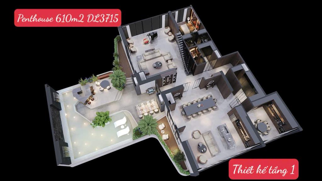Căn ngoại giao vvip penthouse sân vườn tại noble crystal tây hồ