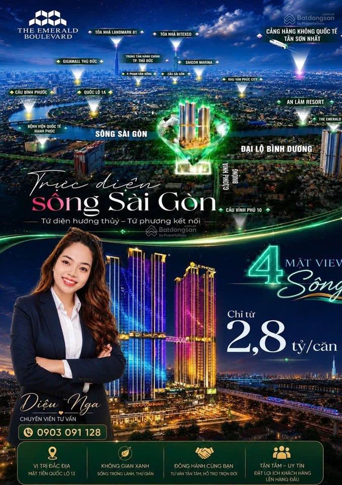 Sở hữu căn hộ view sông sài gòn full nội thất smarthome samsung chỉ 2,8 tỷ/căn