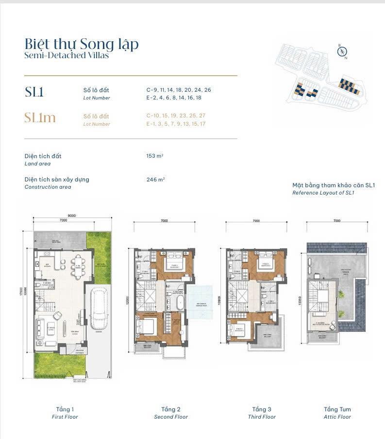 Biệt thự song lập 153 m2, view sông & gần công viên yên tĩnh. đã có sổ hồng, giá chỉ 35,5 tỷ