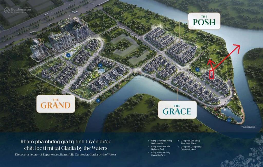 Biệt thự song lập 153 m2, view sông & gần công viên yên tĩnh. đã có sổ hồng, giá chỉ 35,5 tỷ