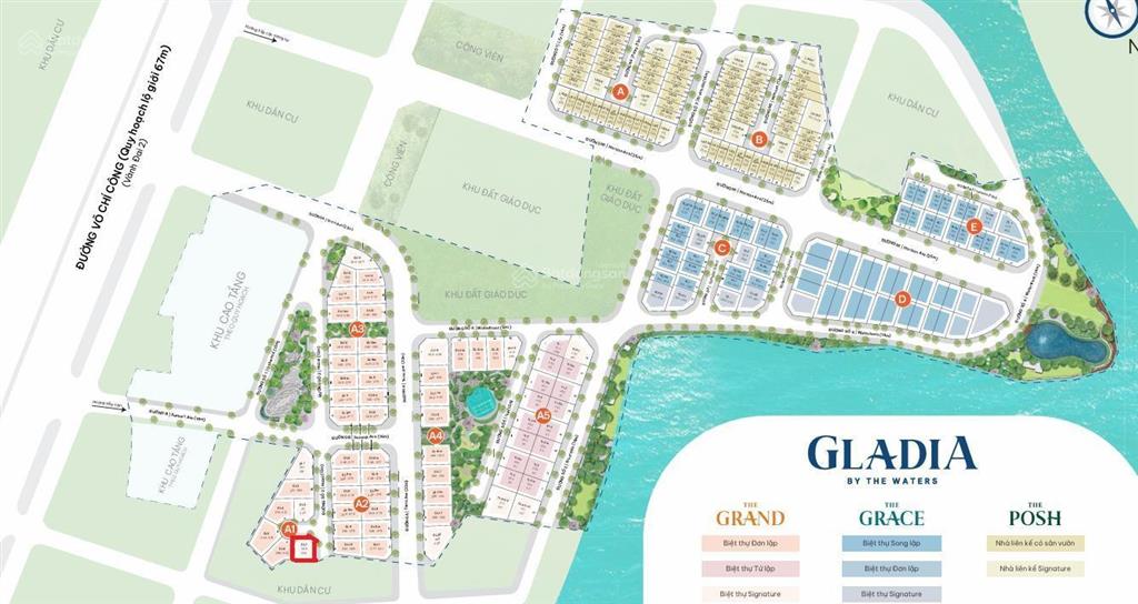 Gladia biệt thự đơn lập góc 2 mặt tiền thoáng. dt 209 m2, thiết kế 1 trệt 2 lầu. giá rẻ nhất tt