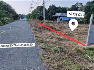 Bán lô đất mặt tiền đường bà thiên, mặt tiền 23m, tổng 1.167m², có 100 m² thổ, xã nhuận đức.