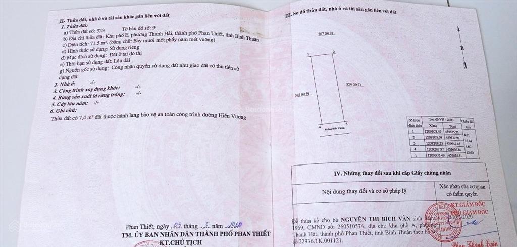 Cần bán căn nhà 1 trệt 1 lầu trung tâm phan thiết