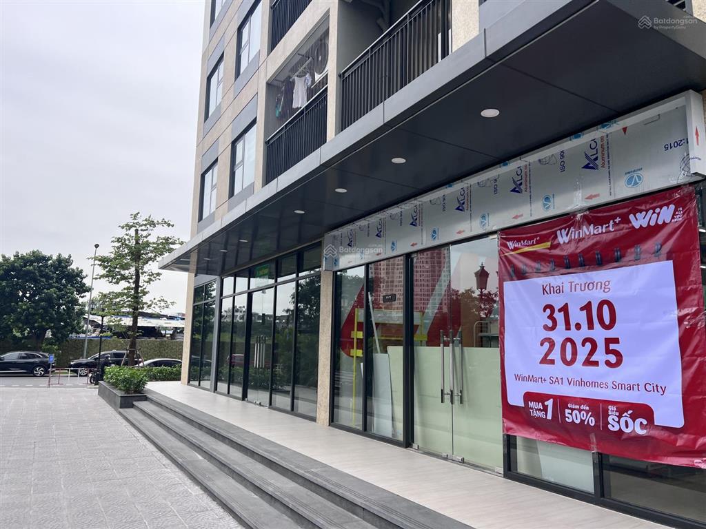 [vinhomes smartcity] chính chủ cho thuê shophouse góc, mặt đường 20m, mặt tiền 18m giá 55tr/ tháng.