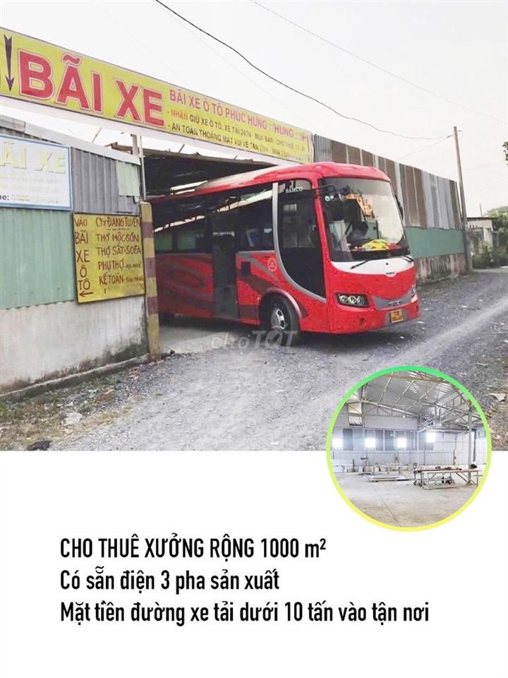 CHO THUÊ KHO XƯỞNG RỘNG 1000M² XÃ THỚI TAM THÔN HÓC MÔN