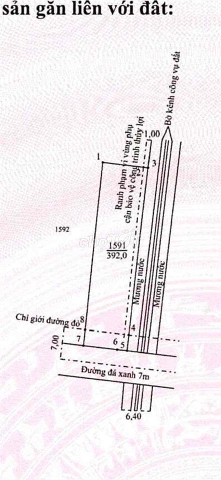 Chính chủ bán 9,6m x40m full thổ, hẻm 7m nhựa, giá 2,75 tỷ