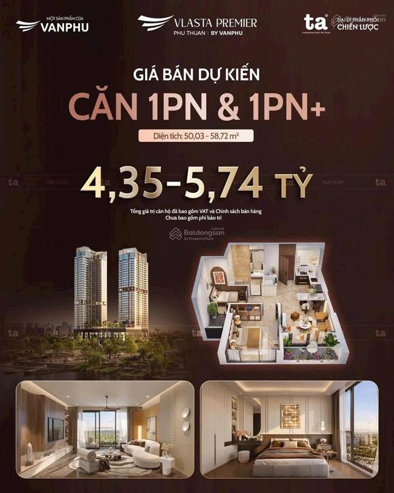 Bán căn hộ văn phú quận 7, view sông sg, 1pn+ bàn giao nội thất luxury!