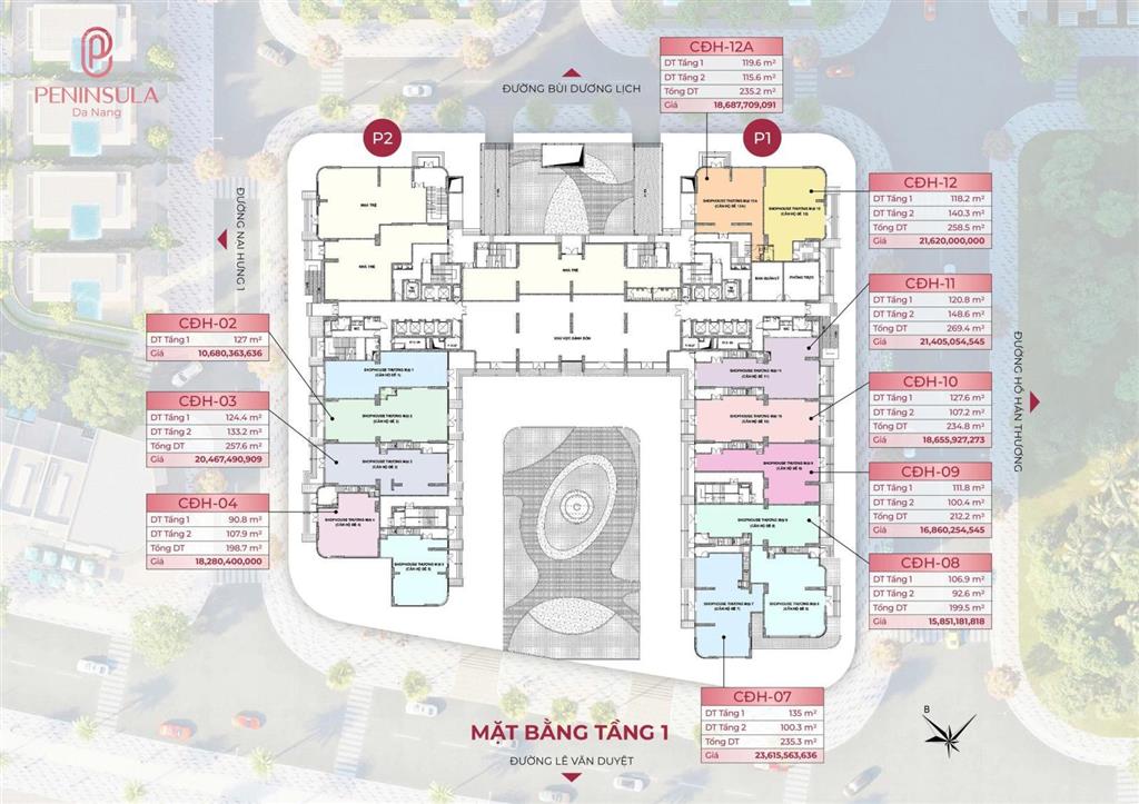 Shophouse khối đế peninsula đà nẵng  khai thác dòng tiền 250 triệu/tháng tại sao không