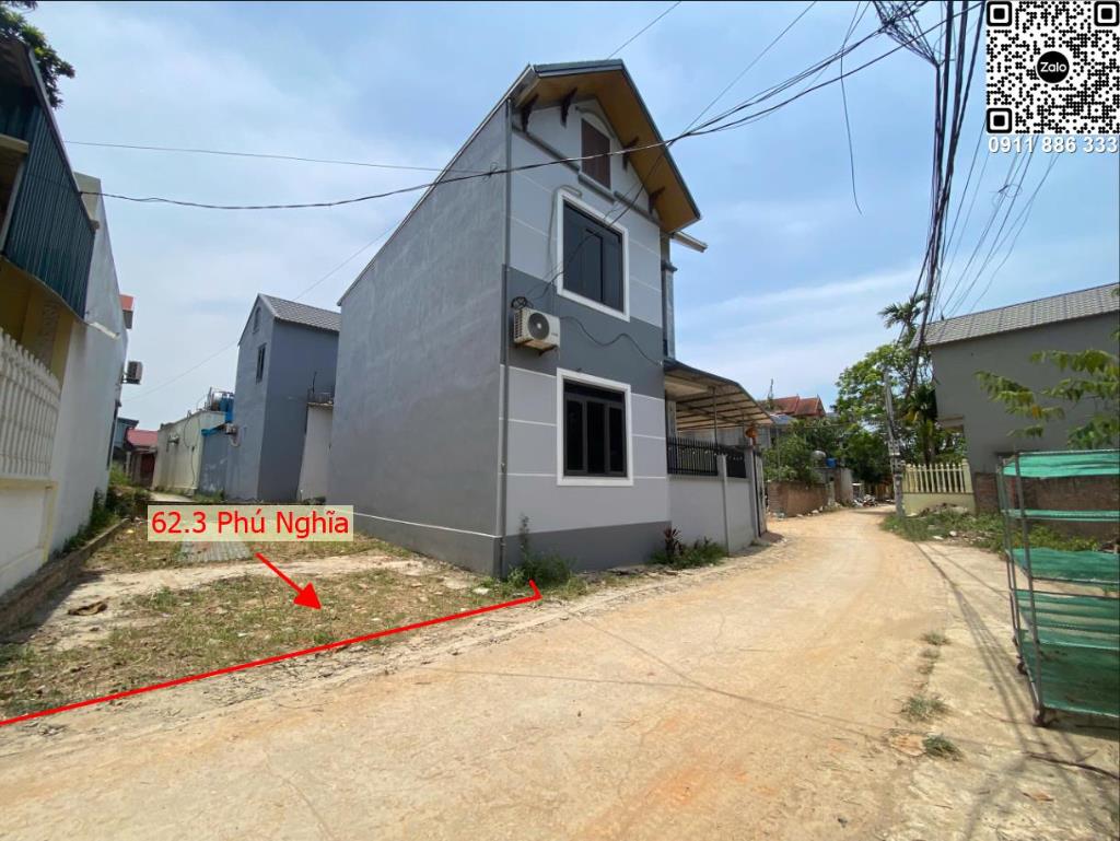 Bán Đất 62m2 đất Phú Nghĩa Chương Mỹ, 2 mặt tiền, ô tô thông, giá Đầu tư nhỉnh 2 tỷ