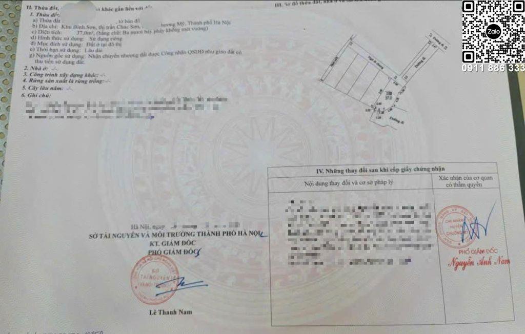 Bán đất Chúc Sơn Chương Mỹ, 37m2 2 mặt ngõ ô tô, giá 2,x tỷ, Chủ cần trã lãi Bank