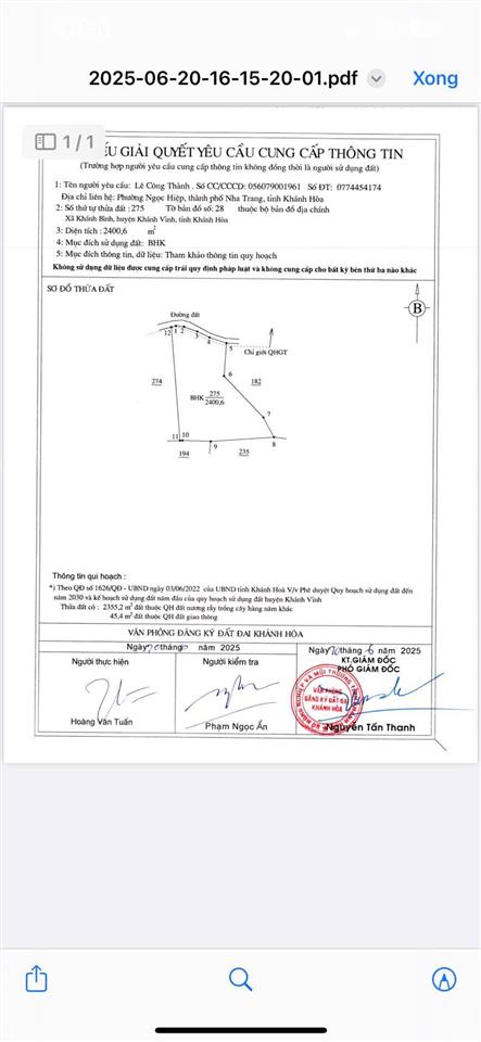 Bán lô đất khánh bình, phù hợp làm nhà vườn, phân lô 399tr