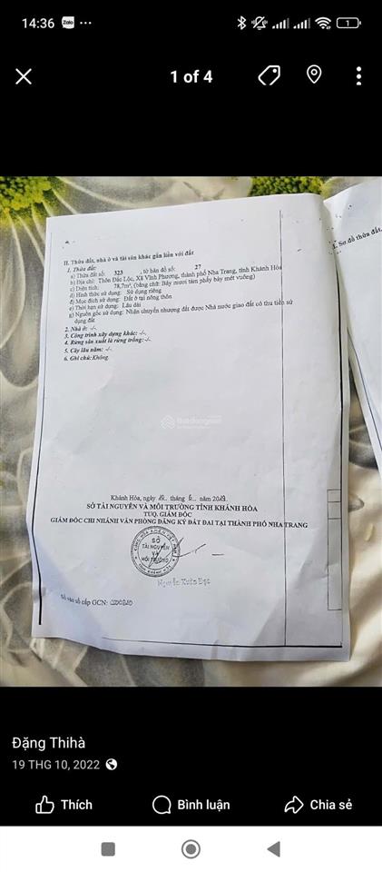 Bán đất thổ cư phường bắc nha trang tặng kèm nhà kho giá tốt chỉ 1,485 tỷ