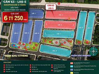 Nhà 3 tầng xây thô diện tích đất 105m2