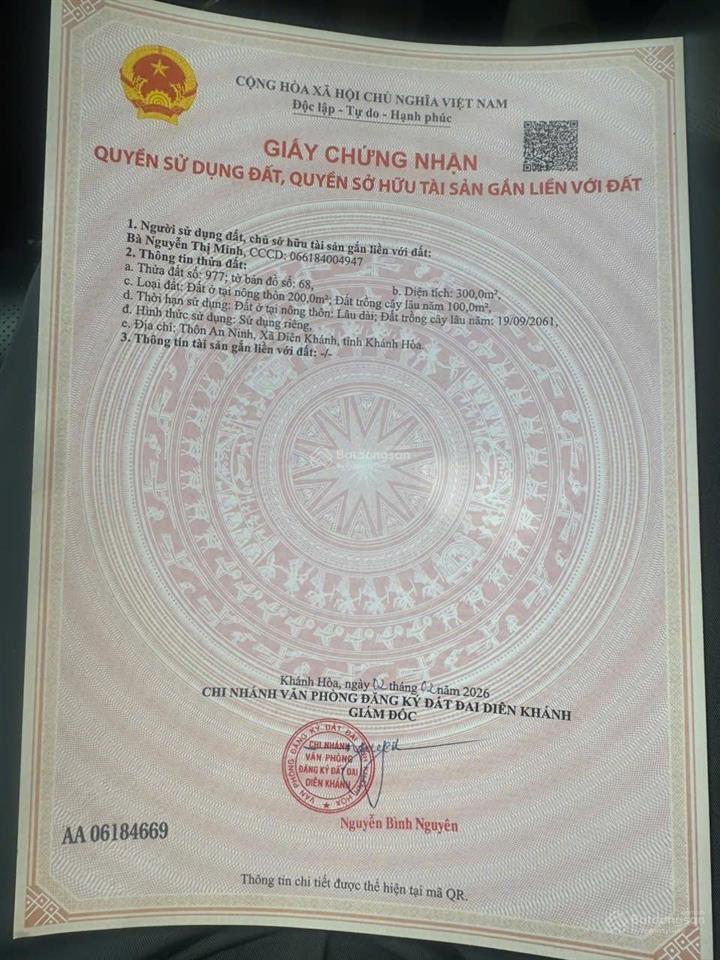 Bán nhà mặt tiền thôn an ninh diên an giá 4 tỷ 8 (có thương lượng) 300m2 ngang 12m