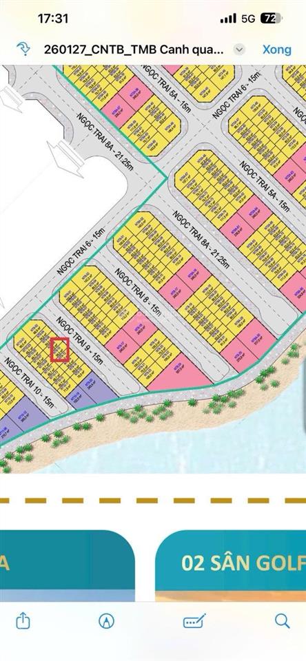 Em có sẵn căn 63m2 hướng đông bắc mát mẻ gần bãi tắm  diện tích 54m2 ngang 4.5m