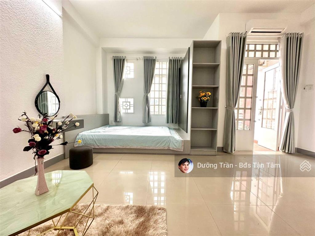 Căn hộ 1pn balcon 43m2 máy giặt riêng full nt mới 100% q. phú nhuận. ngã 4 nguyễn văn trỗi