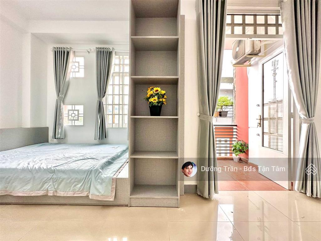 Căn hộ 1pn balcon 43m2 máy giặt riêng full nt mới 100% q. phú nhuận. ngã 4 nguyễn văn trỗi