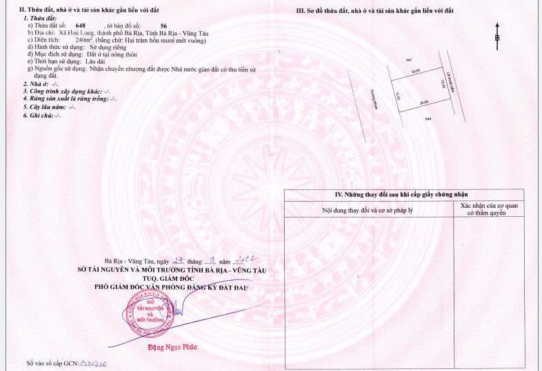 Bán đất tại biệt thự lan anh 1, võ văn kiệt, 5 tỷ, 240m2, pháp lý đầy đủ, mặt tiền 12m